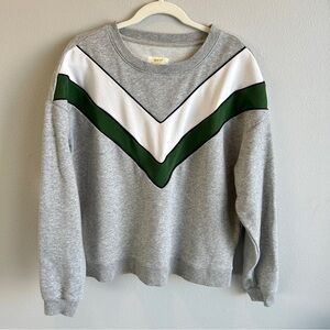 Anthropologie Maeve V Striped Sweatshirt Large